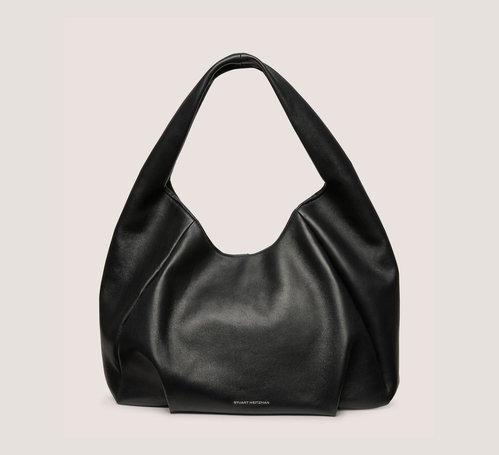 Stuart Weitzman The Moda Hobo Bag Handbags, Black Soft Nappa Leather, Size: U No Dimension