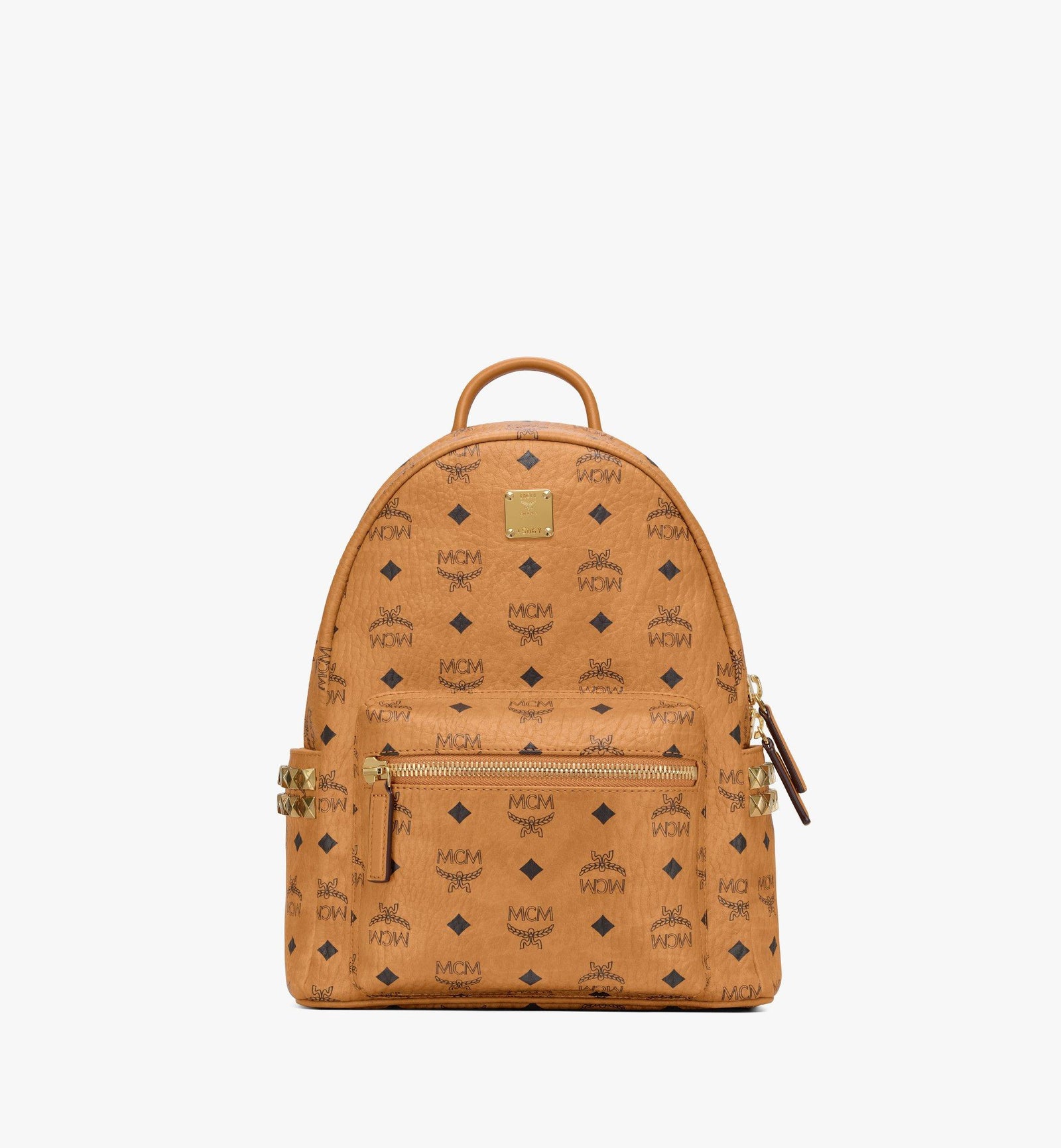 Mcm Stark Side Studs Backpack In Visetos