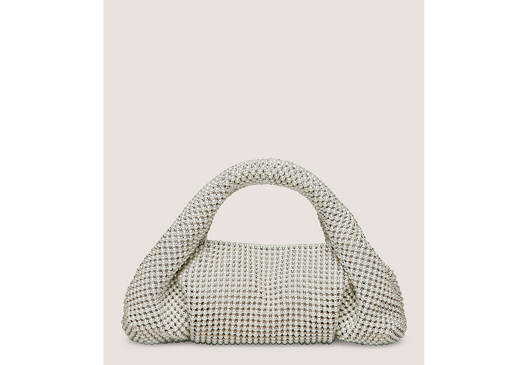 Stuart Weitzman Die Moda Pearl Mini Tote, Natürliches Perlennetz, Keine Abmessungen