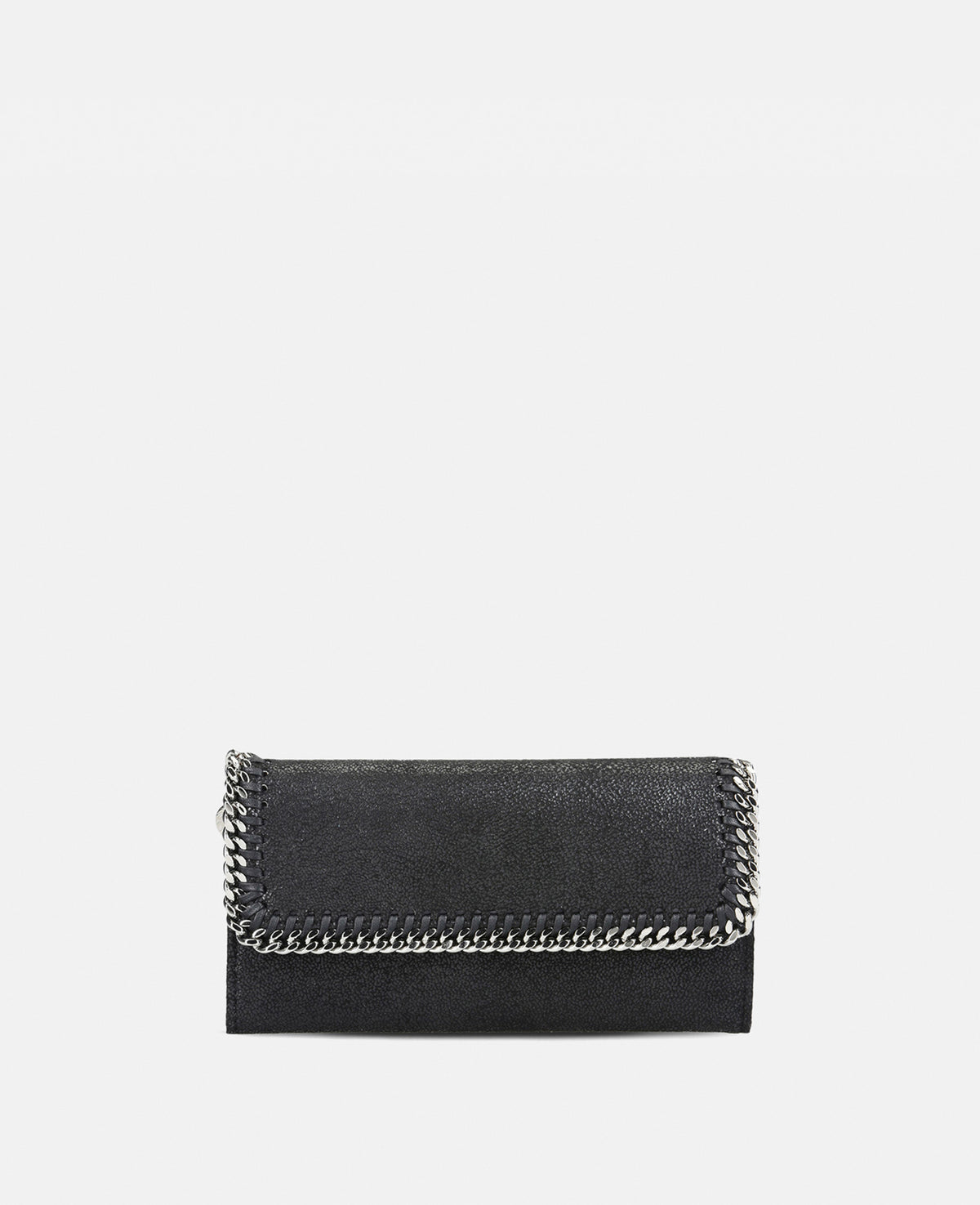 Stella Mccartney - Falabella Flap Continental Wallet, Woman, Black