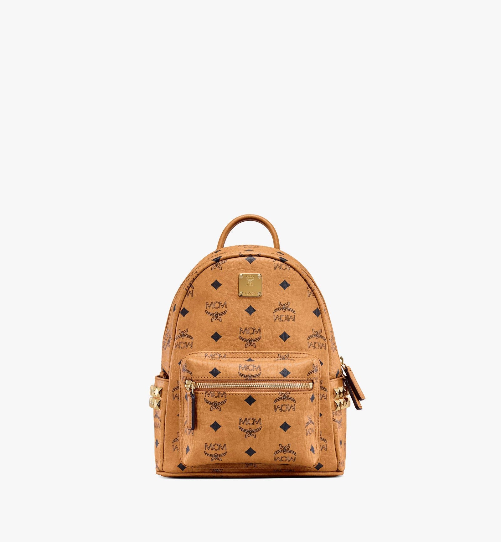 Mcm Stark Side Studs Backpack In Visetos