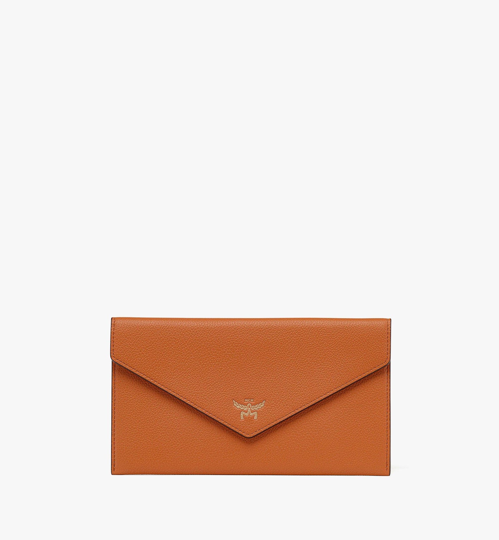 Mcm Himmel Continental Pouch In Embossed Leather