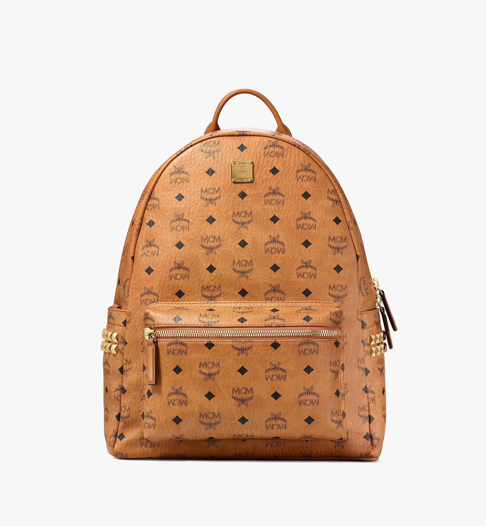 Mcm Stark Side Studs Backpack In Visetos