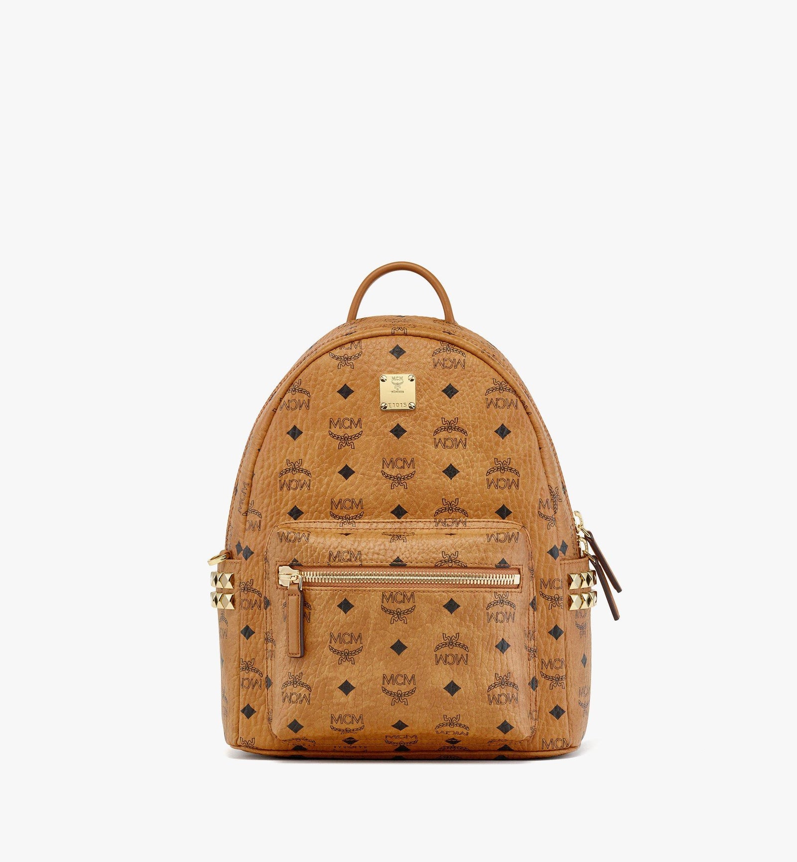 Mcm Stark Side Studs Backpack In Visetos