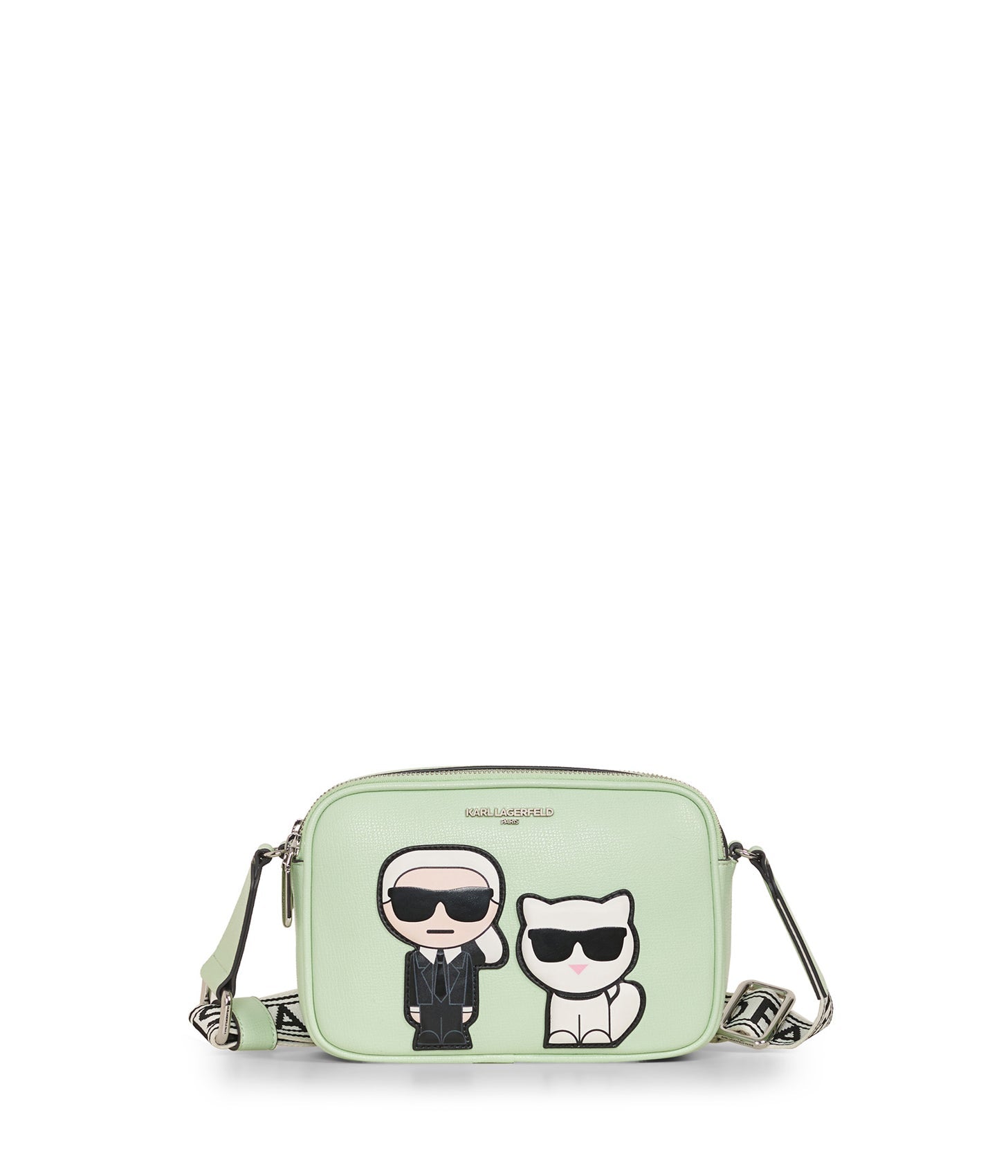 Karl Lagerfeld Paris | Women's Maybelle Round Head Duo Camera Crossbody Bag | Mist Green