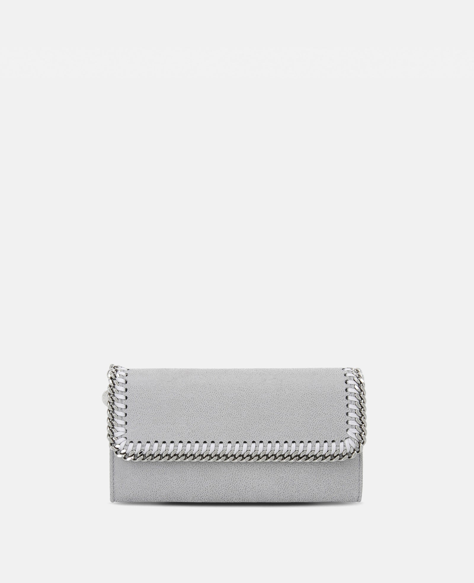 Stella Mccartney - Portefeuille continental à rabat Falabella, femme, gris