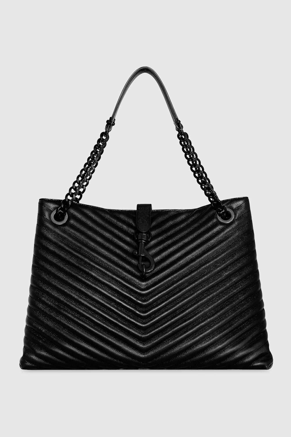 Rebecca Minkoff Edie Tote Bag In Black/Black Shellac