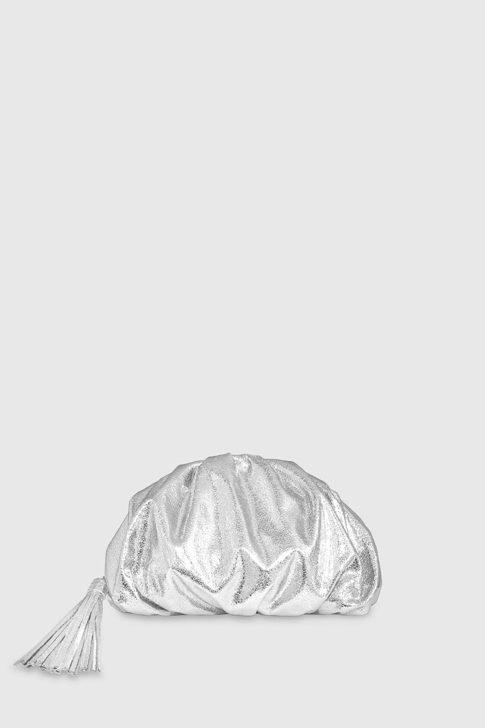 Rebecca Minkoff Ruched Clutch Bag In Silver