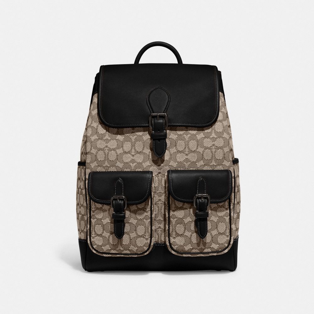 Coach Rucksack „Frankie“ aus charakteristischem Textil-Jacquard