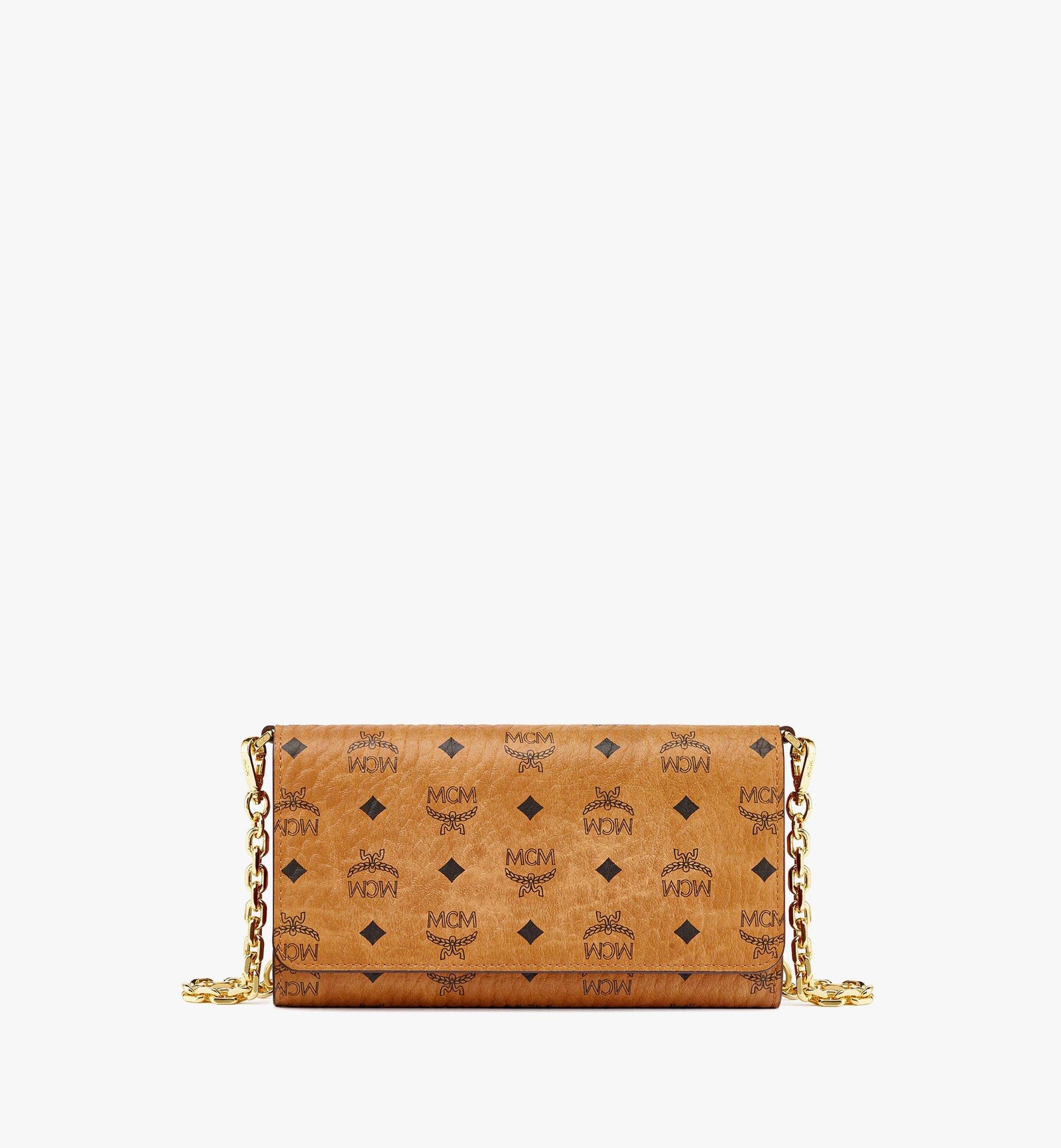 Mcm Aren Crossbody Wallet In Visetos