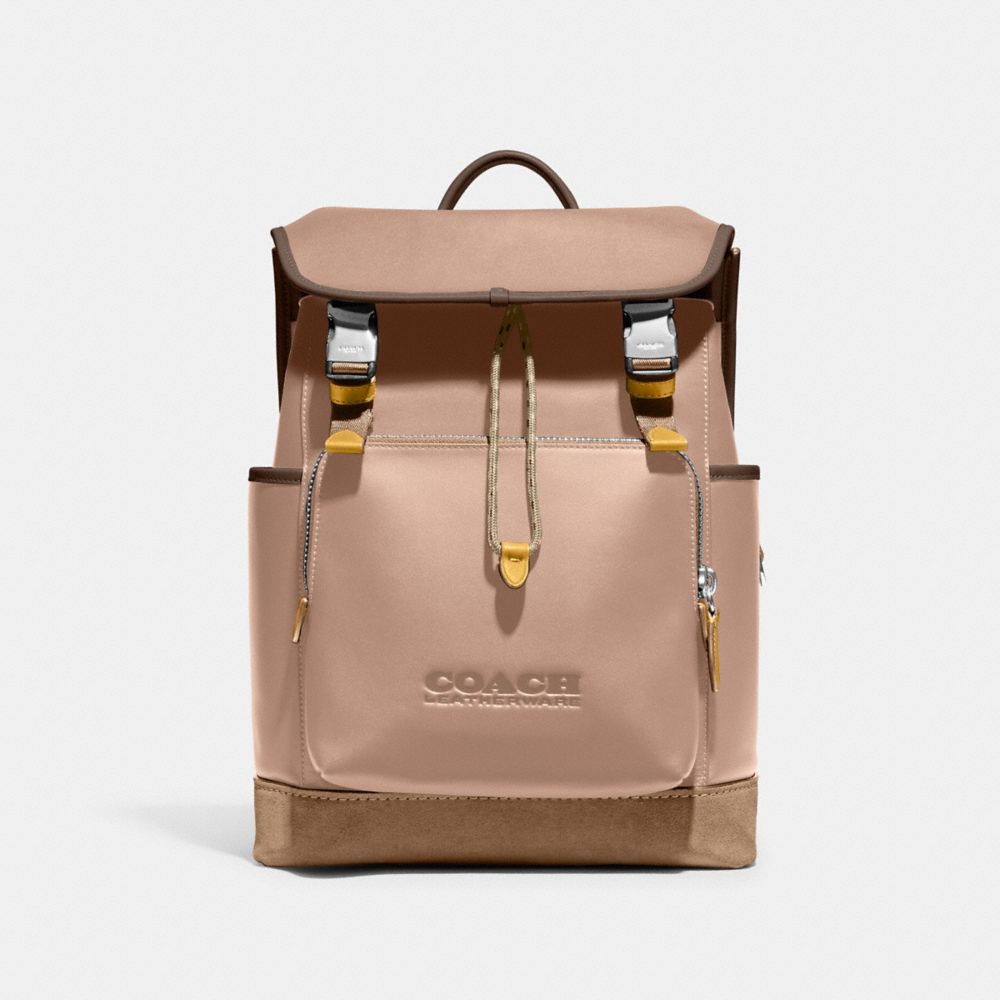 Coach League Flap Backpack In Colorblock