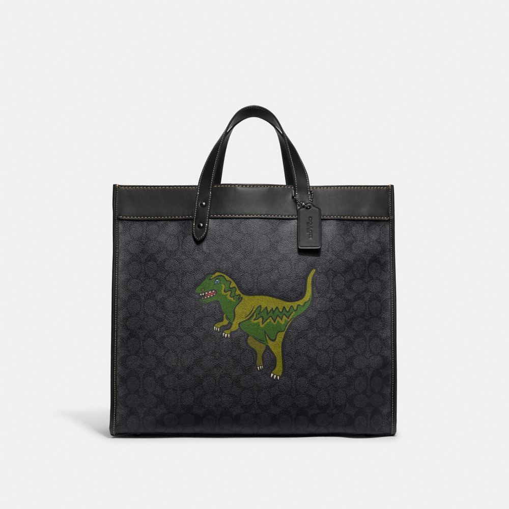 Coach Field Tote 40 In Signature Canvas With Rexy