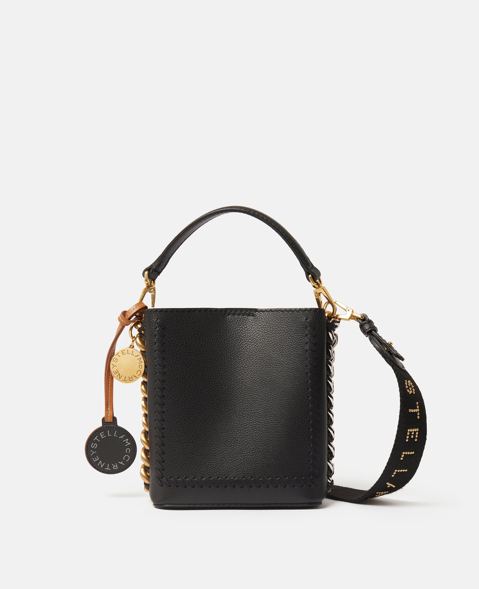 Stella Mccartney - Sac Seau Mini Carré Frayme MIRUM, Femme, Noir