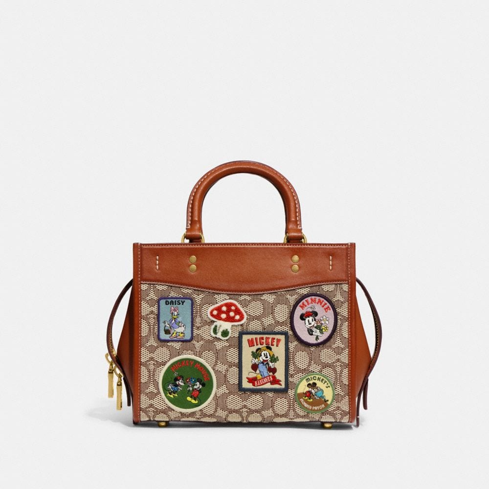 Coach Disney X Rogue 25 In Signature Textile Jacquard With Patches