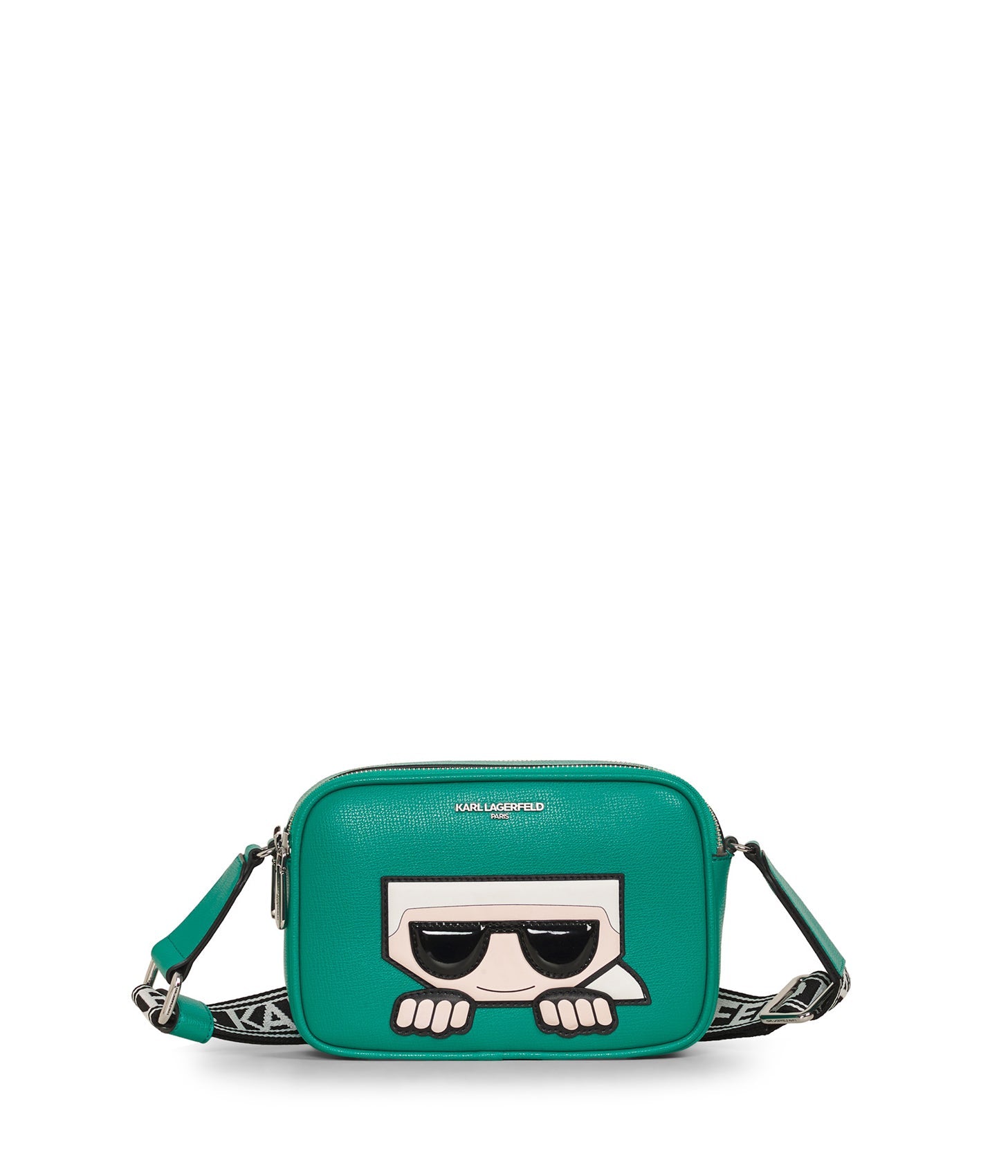 Karl Lagerfeld Paris | Women's Maybelle Round Head Duo Camera Crossbody Bag | Greenlake