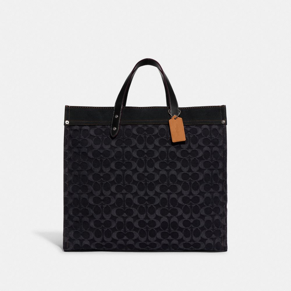 Coach Field Tote 40 In Signature Denim