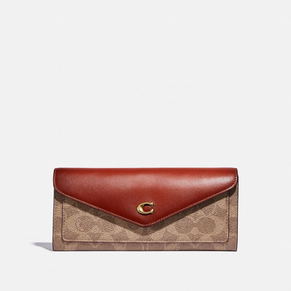 Coach Portefeuille souple Wyn en toile Signature Colorblock